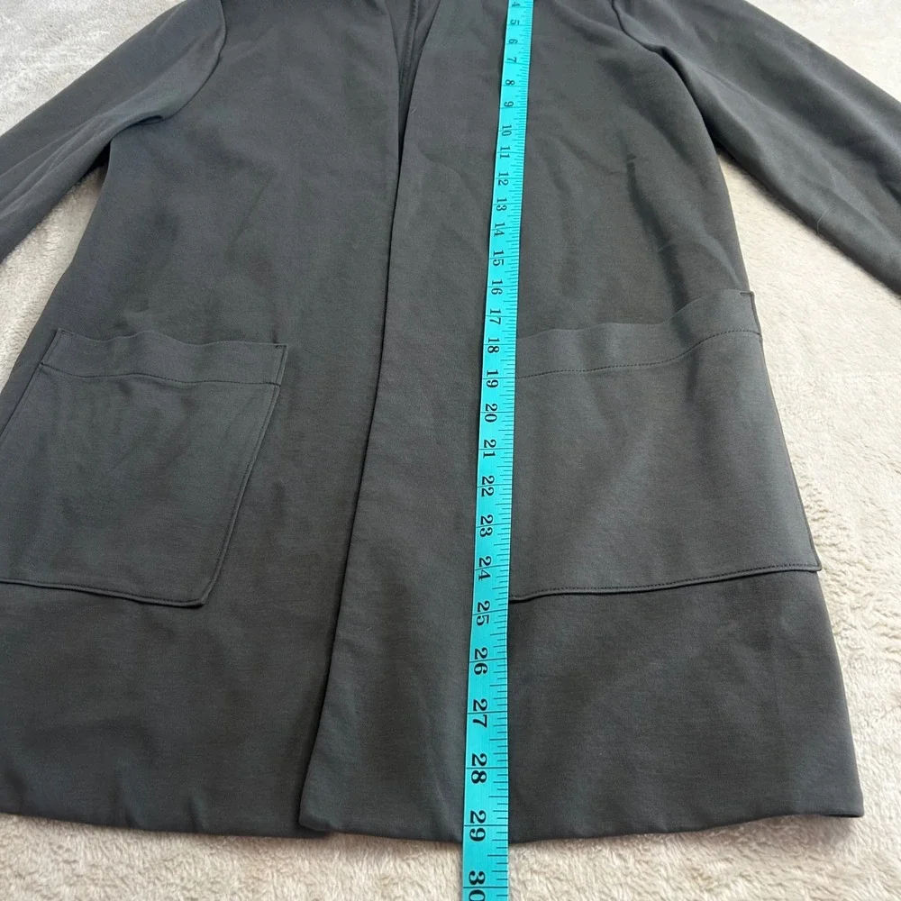 Eileen Fisher PS Grey Tencel Lyocell Blend Open Front Pocket Cardigan Blazer - Picture 6 of 8